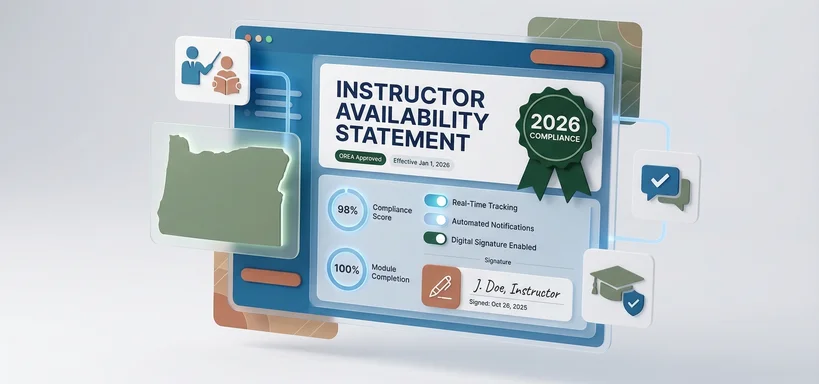Structuring Your Oregon Real Estate Instructor Availability Statement for 2026 Compliance