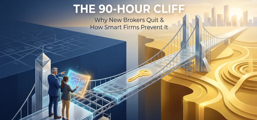 The 90-Hour Cliff: Why New Brokers Quit Before Their First Renewal (And How Smart Firms Prevent It)